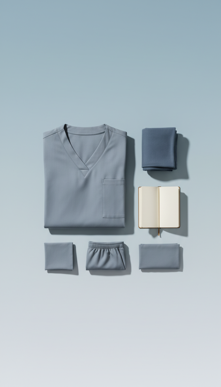 Caregiver Uniform Set with Embroidered Logo