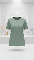 Minimalist branded uniform top